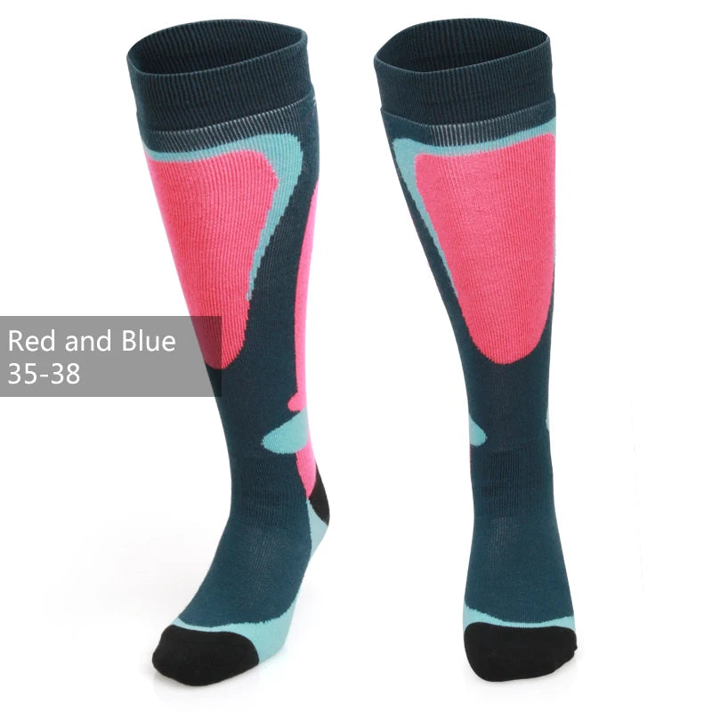 Ski Socks Thick Cotton Sports Snowboard Cycling Skiing Soccer Socks Men & Women Moisture Absorption High Elastic Socks