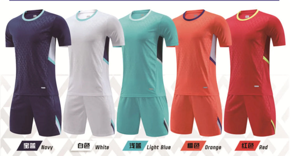 Quick Drying Sports Breathable Football Suit Set T-Shirt Custom Printed Logo Men'S and Women'S Outdoor Training Suit Jerseys