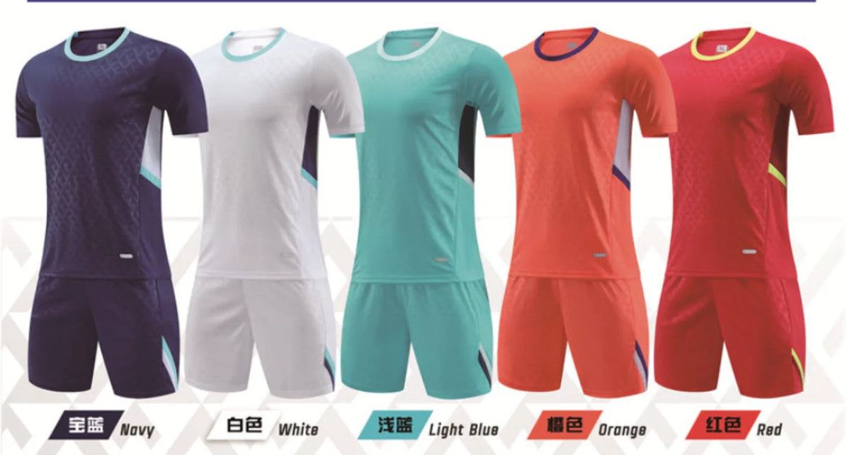 Quick Drying Sports Breathable Football Suit Set T-Shirt Custom Printed Logo Men'S and Women'S Outdoor Training Suit Jerseys