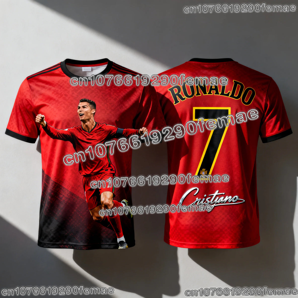 2026 Ronaldo 7 Football Jersey Chatgpt AI Style Adults and Kids Fan Edition Summer Soccer Training Tops Comfortable Sportswear