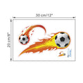 3D Window Blue Football Soccer Wall Stickers for Kids Rooms Living Room Bedroom Wall Decals Boys Room Decoration Gift