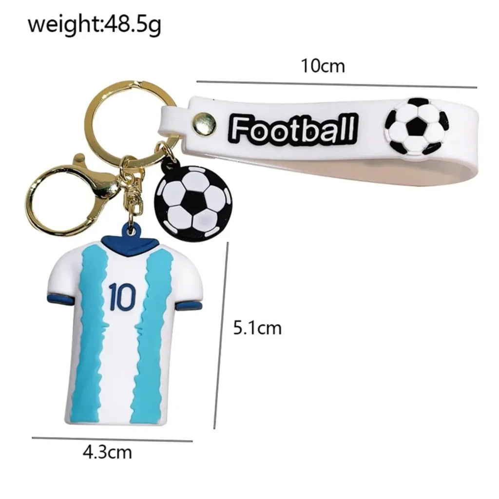 Football No.7 & No.10 Couple Jerseys Keychains Sports Themed Backpack Pendants Car Keychains Dolls - Fan Accessories