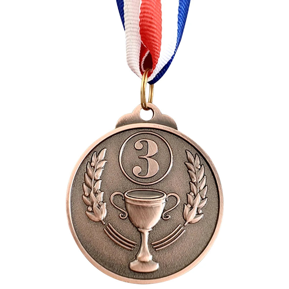 Zinc Alloy Award Medals Gold Silver Bronze Prizes Award Soccer Football Medals for Championship Cheerleading Sports Competition
