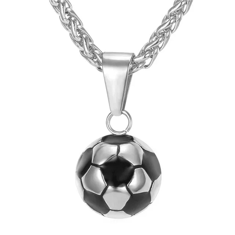 Trendy Football Link Chain Soccer Charm Necklace Pendant Gold Color Sport Ball Jewelry Men Boy Children Gift Pendant Necklaces