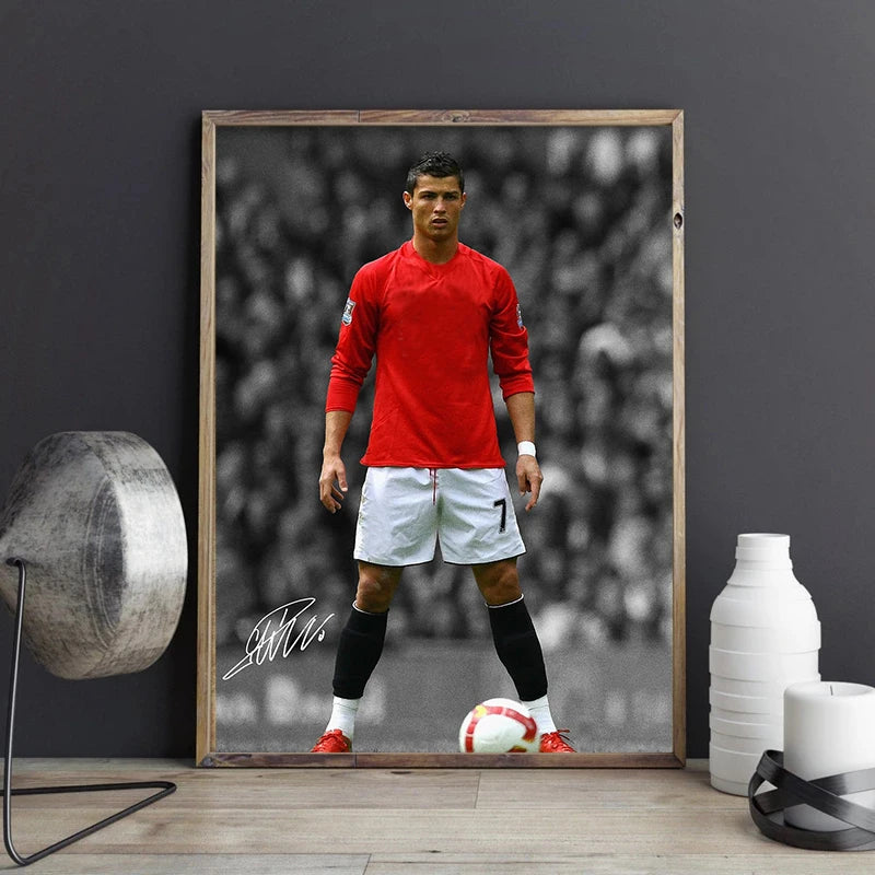 Modern Soccer Sport Player Portrait Posters Print Football Play Picture Canvas Wall Painting Living Room Bedroom Home Decor