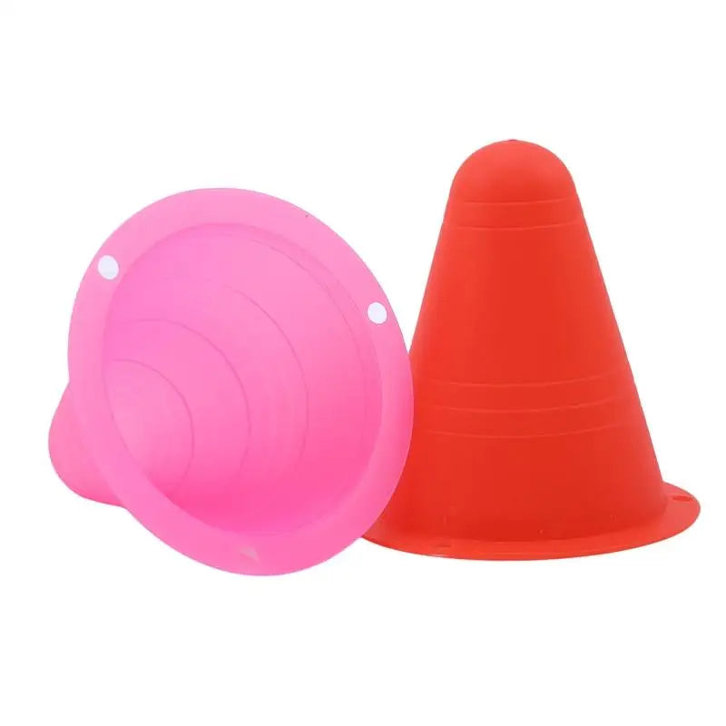 10Pcs Portable Marking Training Road Cone Roller Skating Piles Multifunctional Skates Roadblocks Soccer Training Obstacles Props