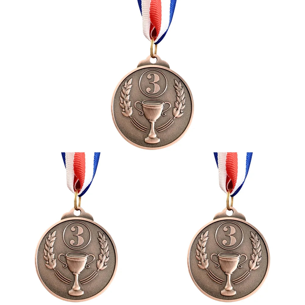 Zinc Alloy Award Medals Gold Silver Bronze Prizes Award Soccer Football Medals for Championship Cheerleading Sports Competition