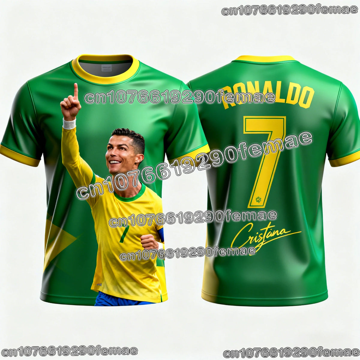 2026 Ronaldo 7 Football Jersey Chatgpt AI Style Adults and Kids Fan Edition Summer Soccer Training Tops Comfortable Sportswear