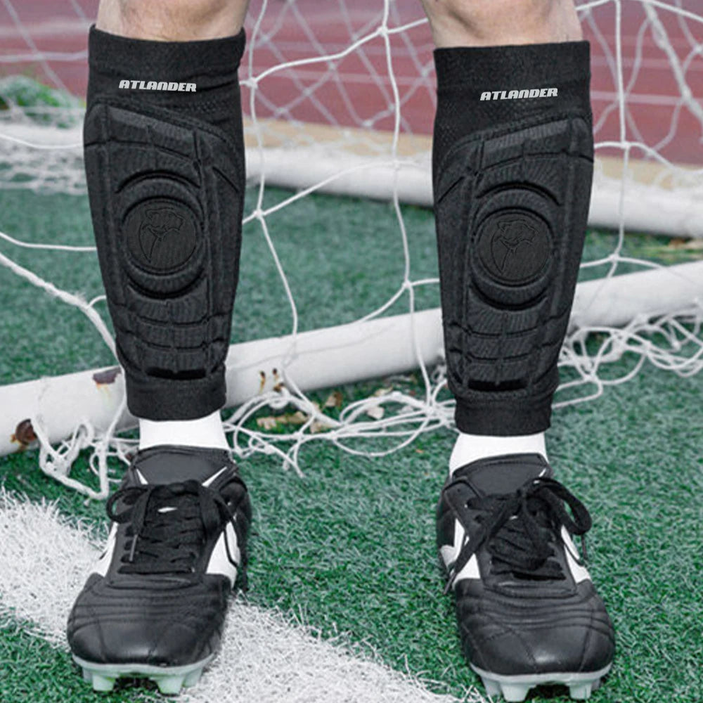 Anti-Collision Soccer Football Shin Guard Kids Adults Basketball Calf Support Compression Muscle Socks Running Leg Sleeve Warmer