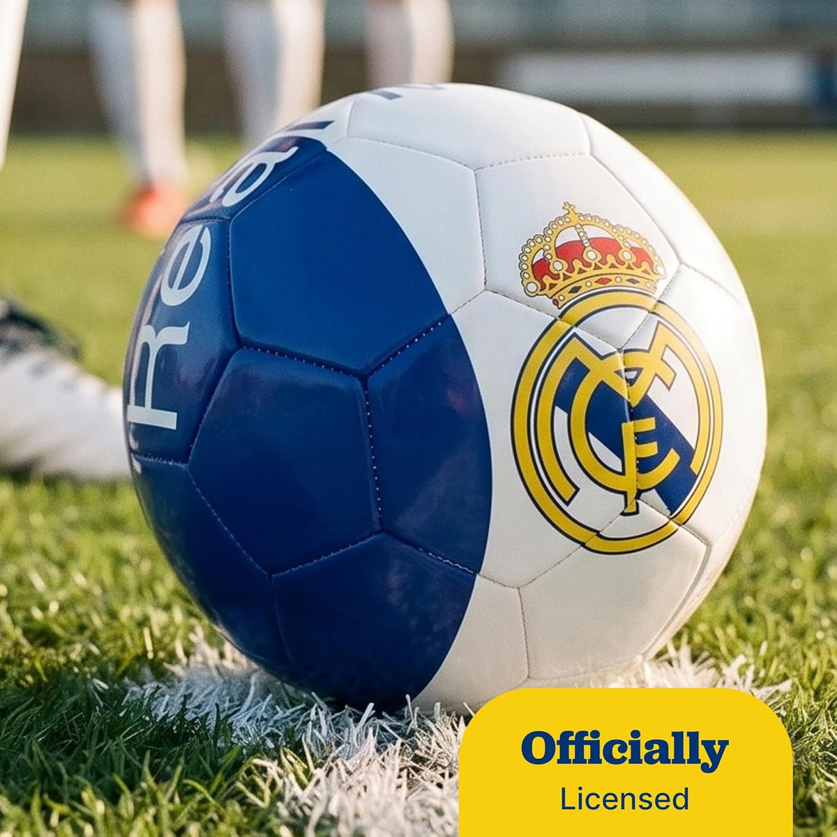 Art Official Real Madrid Soccer Ball, Size 5 Football, Authentic Club Logo, Premium Fan Collectible for Training, Play & Display