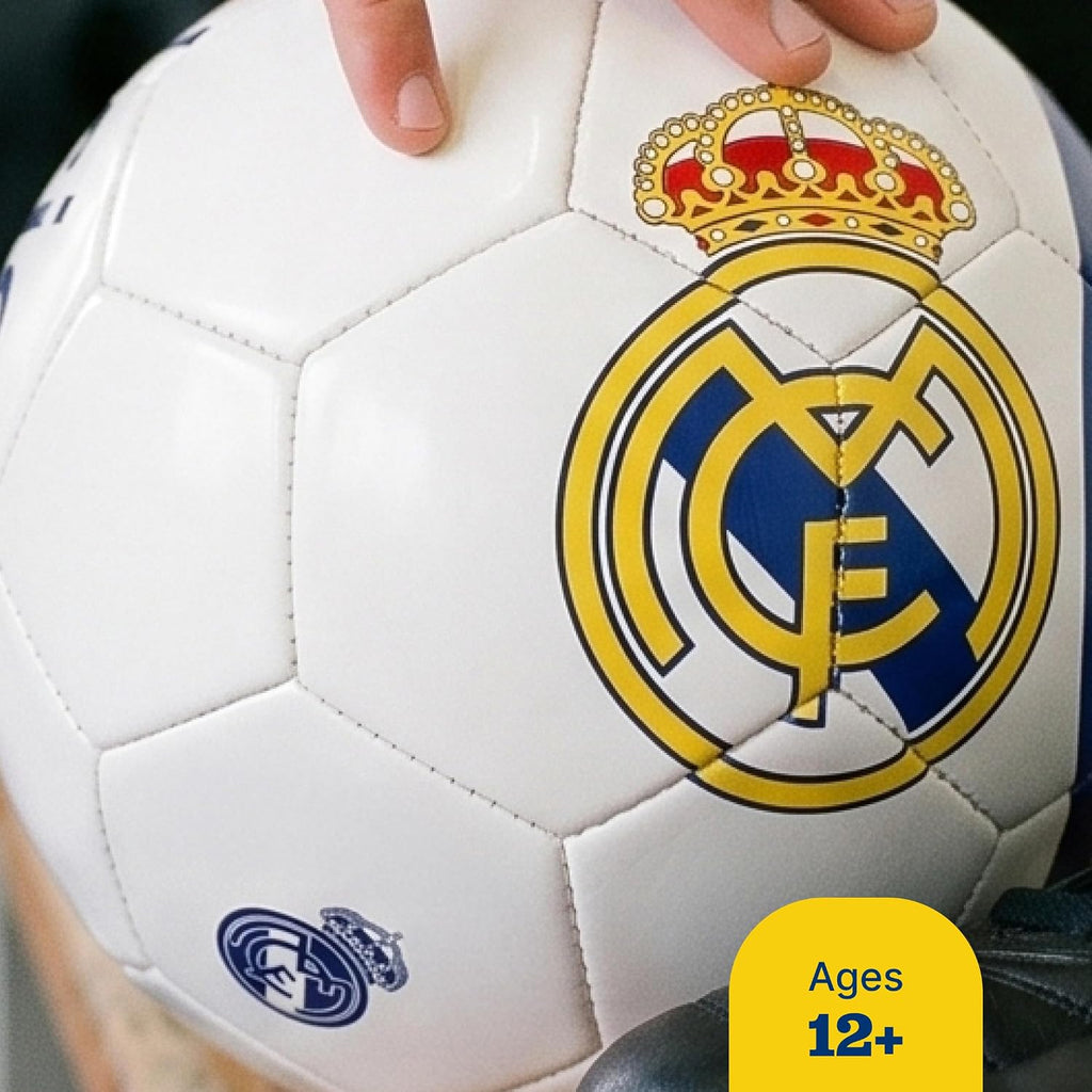 Art Official Real Madrid Soccer Ball, Size 5 Football, Authentic Club Logo, Premium Fan Collectible for Training, Play & Display
