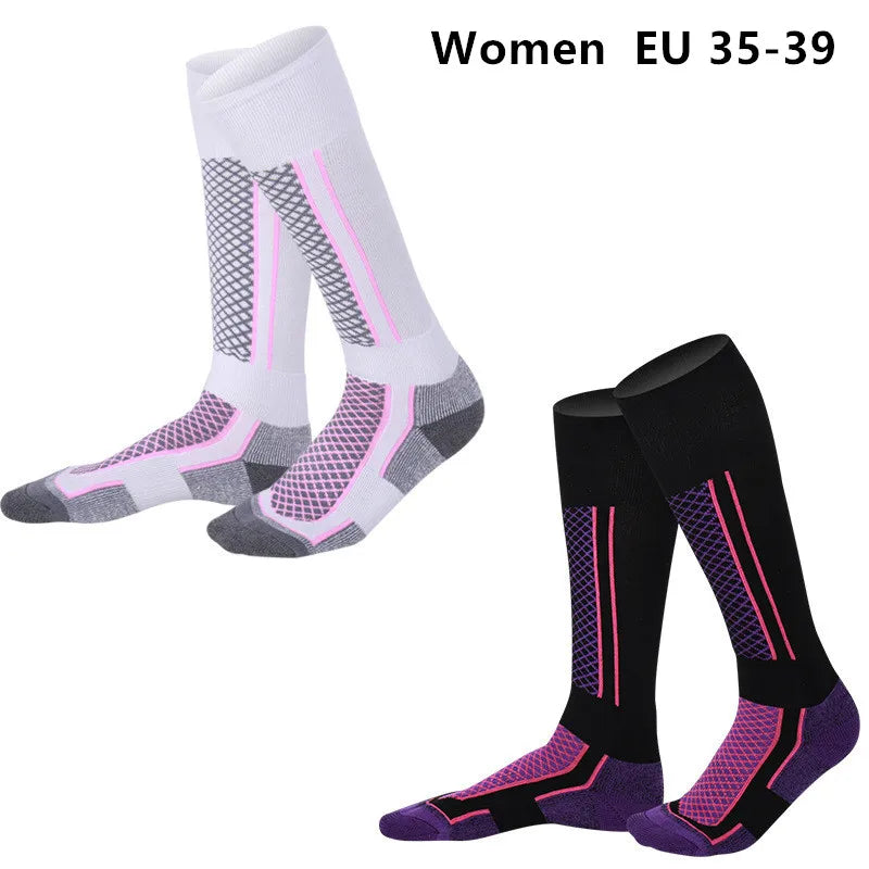 Winter Men Women Warm Ski Socks Thicker Sports Snowboard Cycling Soccer Socks High Elastic Thermal Socks