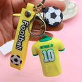 Football No.7 & No.10 Couple Jerseys Keychains Sports Themed Backpack Pendants Car Keychains Dolls - Fan Accessories
