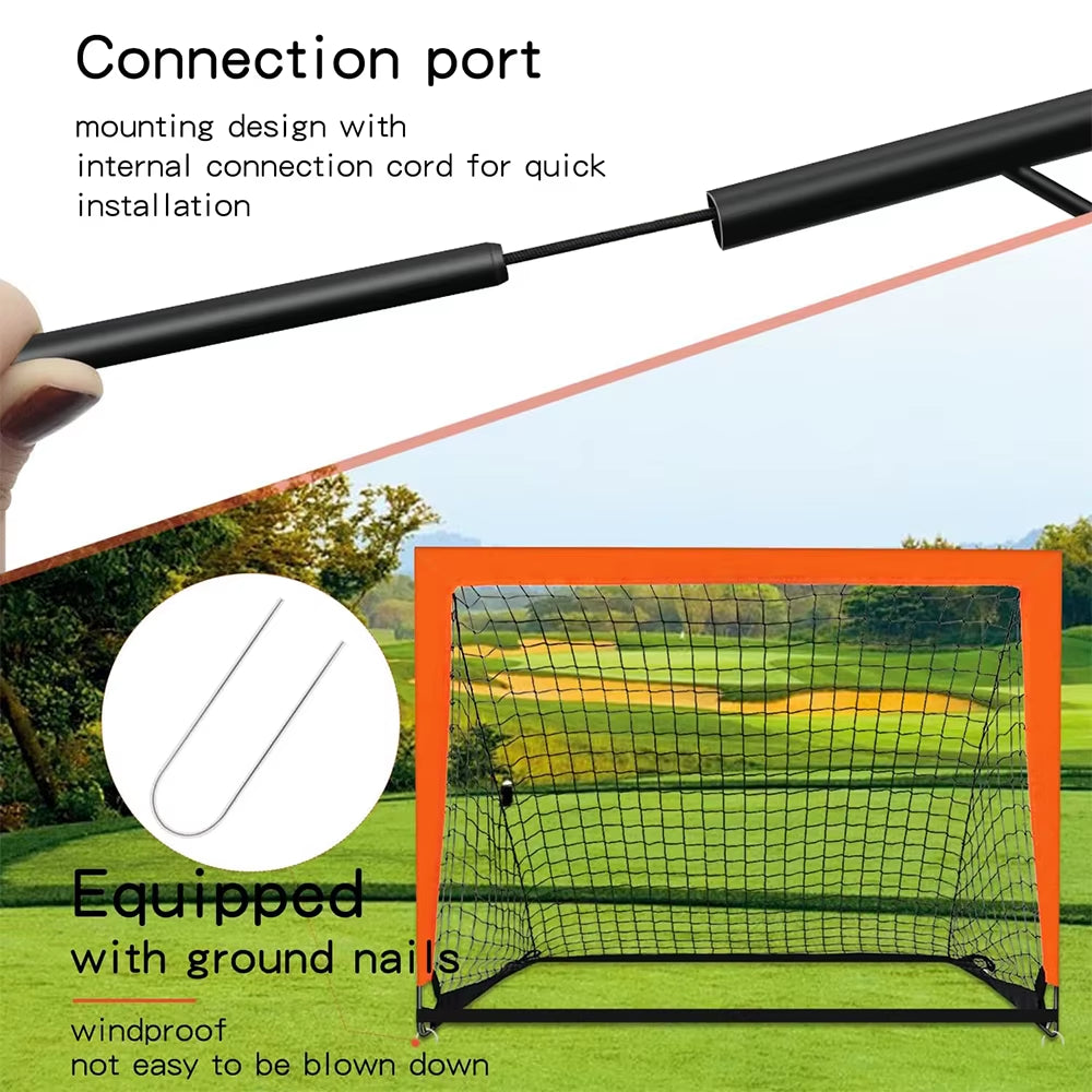 Portable Soccer Goals for Backyard Foldable Mobile Training Football Net for Kids Soccer Goal Indoor Outdoor Pop up Soccer Goals