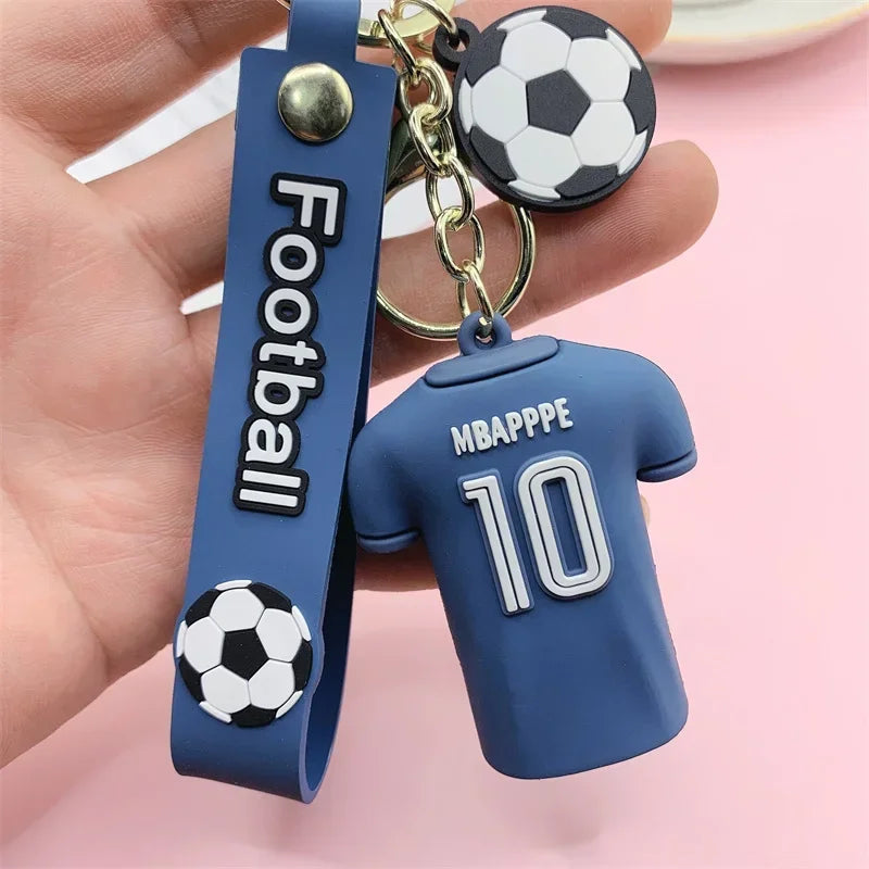 Football No.7 & No.10 Couple Jerseys Keychains Sports Themed Backpack Pendants Car Keychains Dolls - Fan Accessories