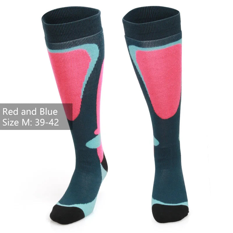 Ski Socks Thick Cotton Sports Snowboard Cycling Skiing Soccer Socks Men & Women Moisture Absorption High Elastic Socks