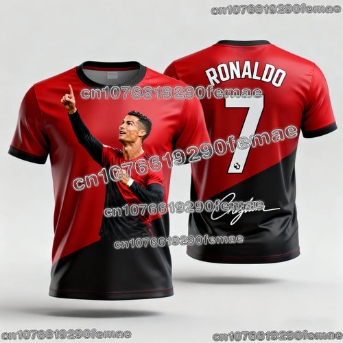 2026 Ronaldo 7 Football Jersey Chatgpt AI Style Adults and Kids Fan Edition Summer Soccer Training Tops Comfortable Sportswear