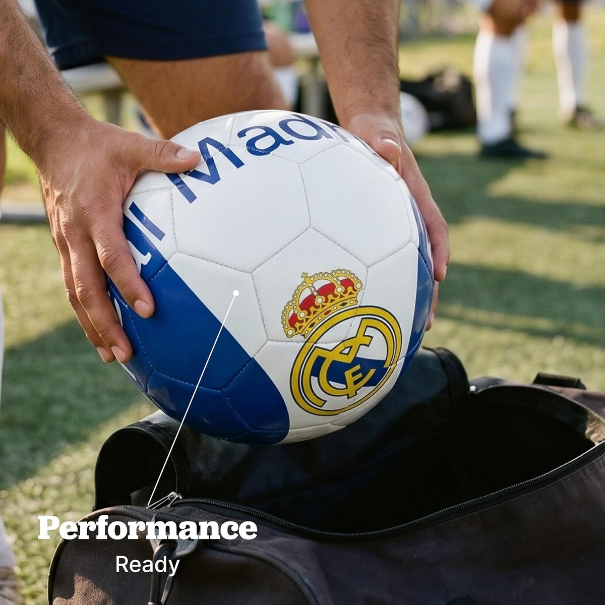 Art Official Real Madrid Soccer Ball, Size 5 Football, Authentic Club Logo, Premium Fan Collectible for Training, Play & Display