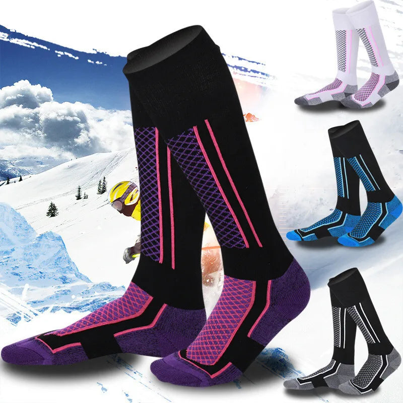 Winter Men Women Warm Ski Socks Thicker Sports Snowboard Cycling Soccer Socks High Elastic Thermal Socks