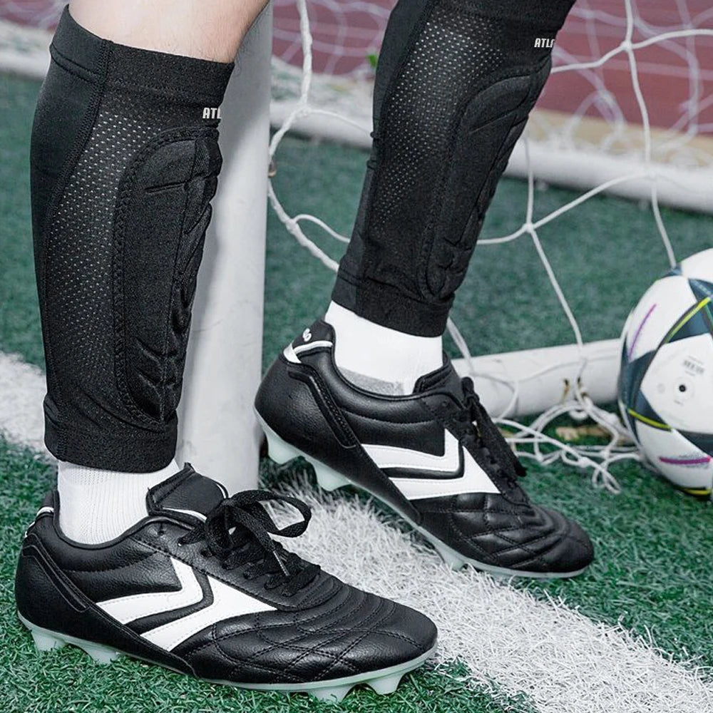 Anti-Collision Soccer Football Shin Guard Kids Adults Basketball Calf Support Compression Muscle Socks Running Leg Sleeve Warmer