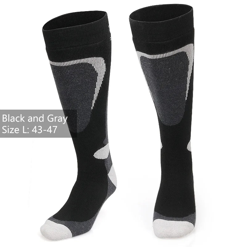 Ski Socks Thick Cotton Sports Snowboard Cycling Skiing Soccer Socks Men & Women Moisture Absorption High Elastic Socks