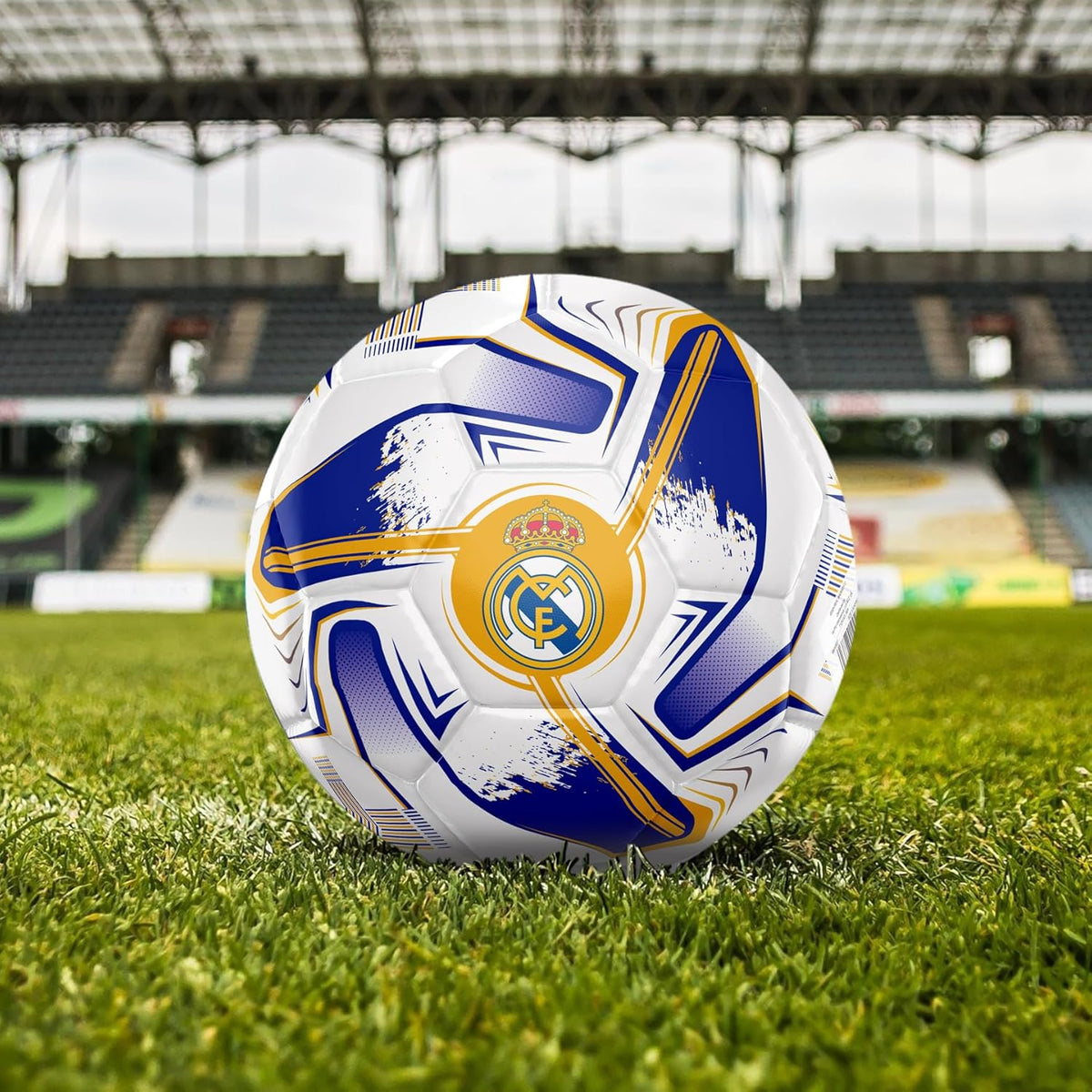Officially Licensed Real Madrid CF Football – Size 5, Turbine Design, Real Madrid Merchandise, Training, Match, Collectible for Kids and Adults