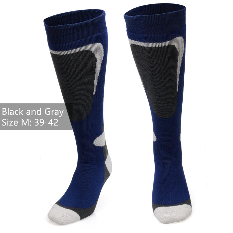Ski Socks Thick Cotton Sports Snowboard Cycling Skiing Soccer Socks Men & Women Moisture Absorption High Elastic Socks
