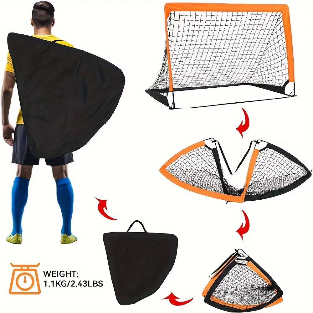 Portable Soccer Goals for Backyard Foldable Mobile Training Football Net for Kids Soccer Goal Indoor Outdoor Pop up Soccer Goals